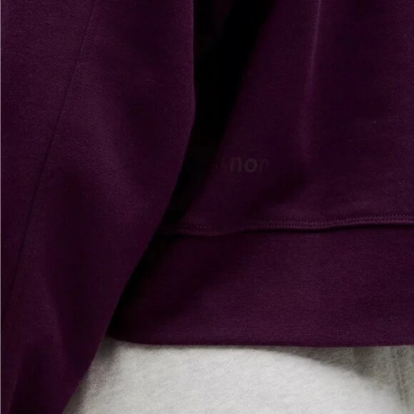 Lululemon Perfectly Oversized Crop Crew Dramatic Magenta Size 6 - Picture 4 of 6